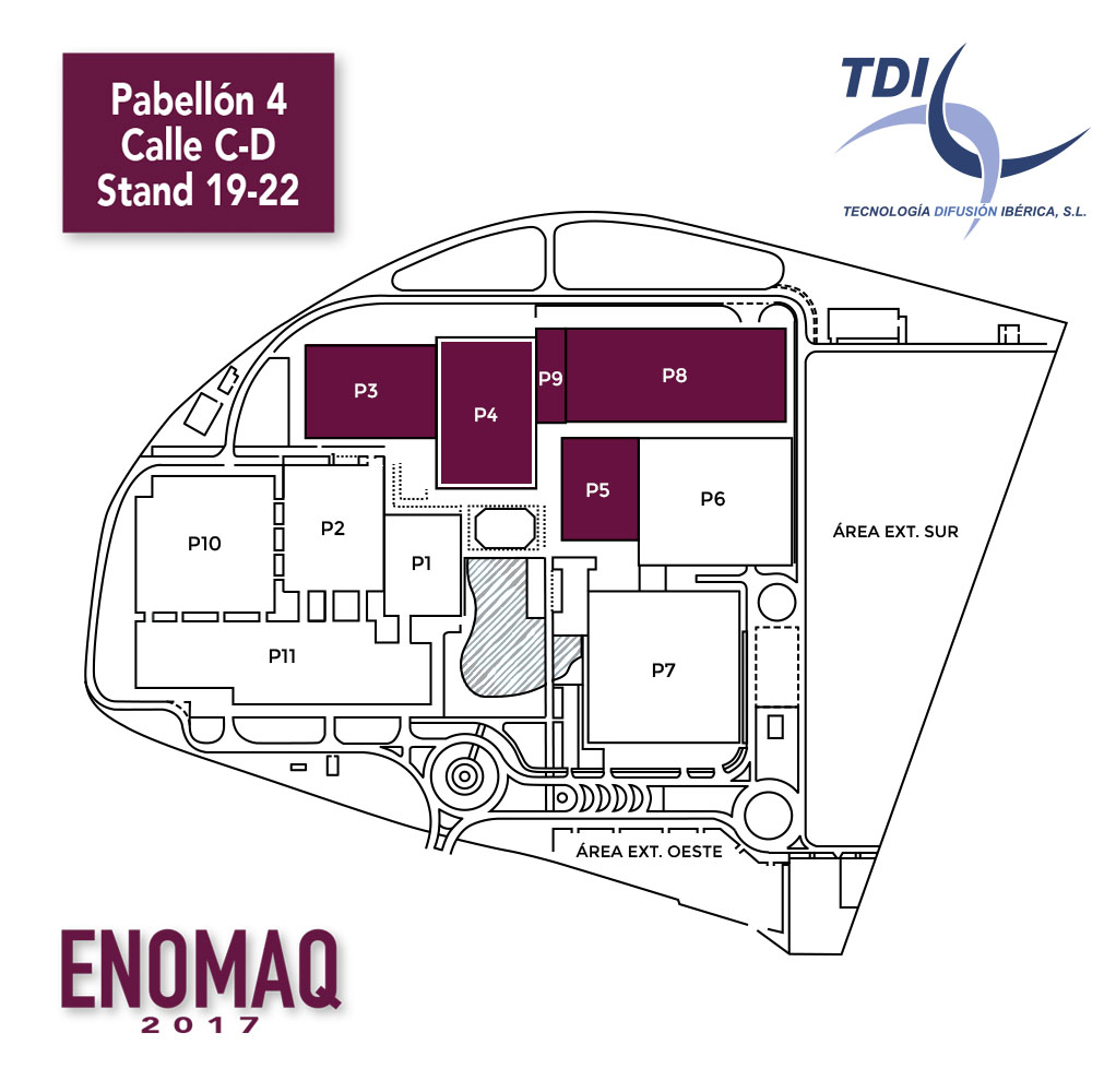 TDI stand location at ENOMAQ 2017